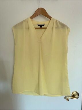 Yellow V-Neck Sleeveless Blouse from Banana Republic